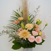 Soft toned vase arrangement