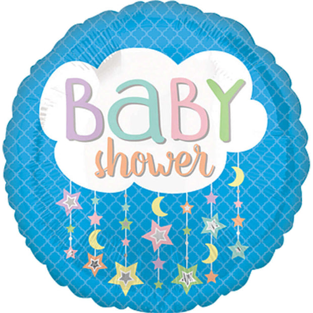 Baby Shower helium balloon in soft tones - ideal for celebrating  baby showers.