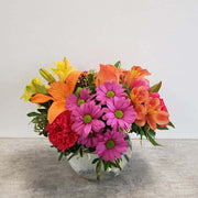 A rich gathering of yellow, pink and orange blooms.  A way to express your sentiments to someone. We deliver in Coquitlam, Port Coquitlam and Burnaby.